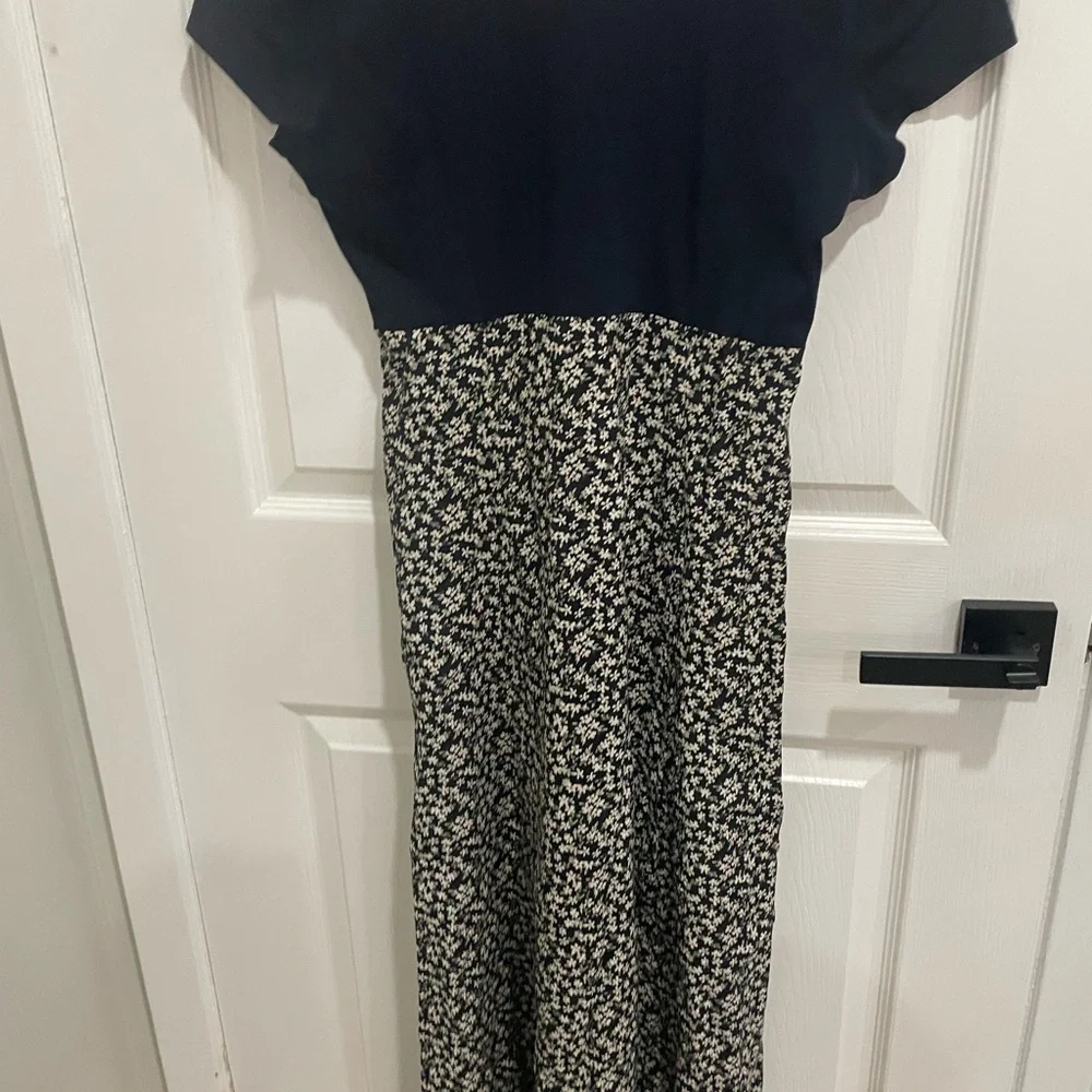 Navy blue and floral skirt dress size 6 Jonathan Martin - Picture 5 of 5